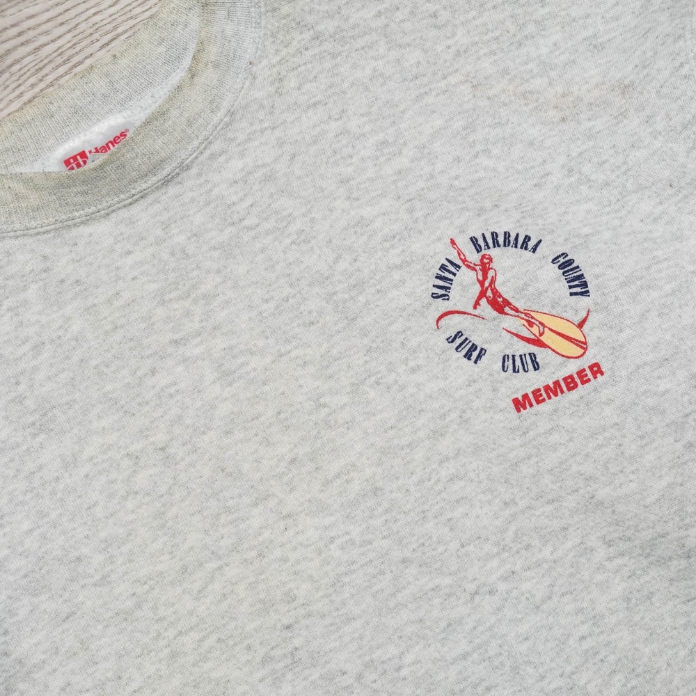 Rare True Vintage 90's Santa Barbara Surf Club Member California Sweatshirt - Picture 7 of 8